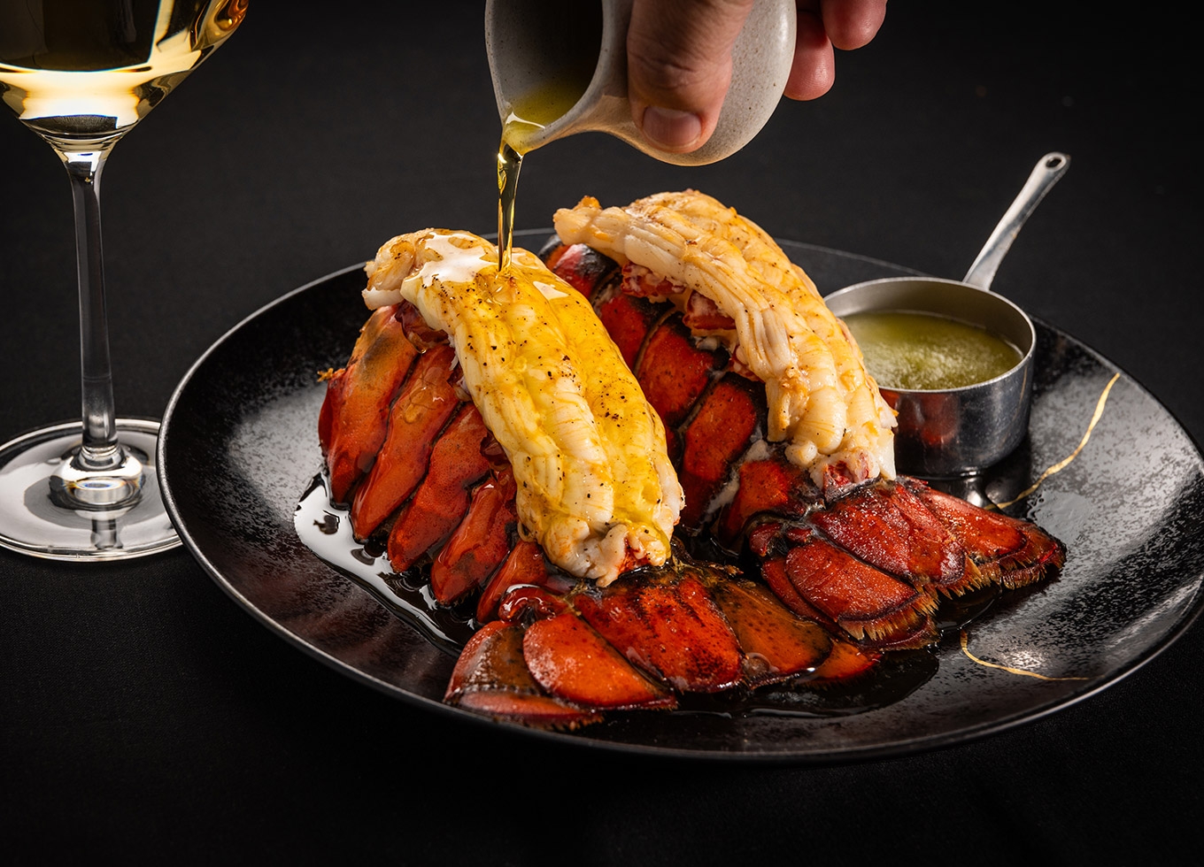 Lobster on a plate, with butter