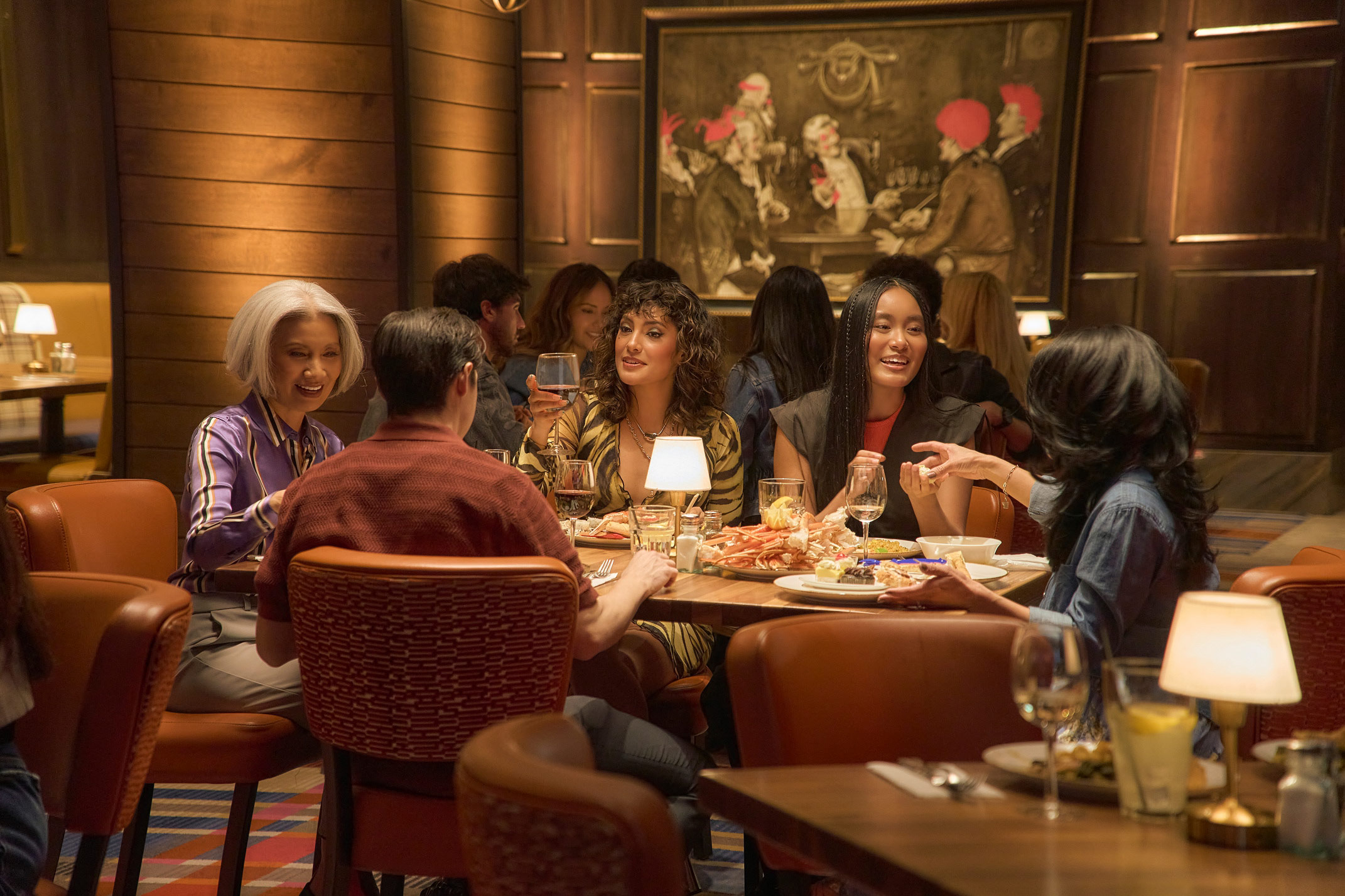 Group dining at the Palms